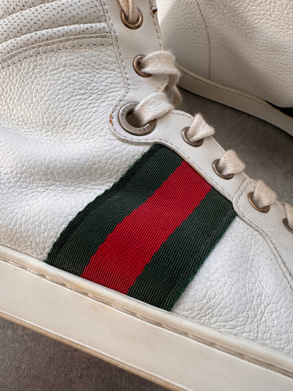 Gucci Italian White High Sneakers (40eu/us7)