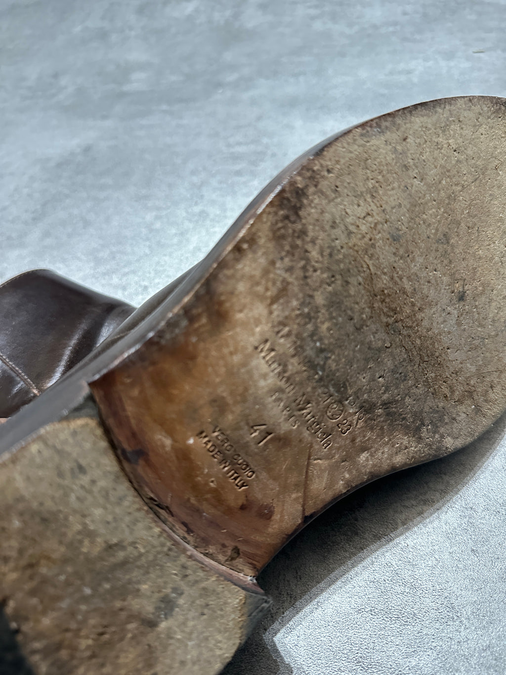 Maison Margiela Leather Brown Ankle Boots