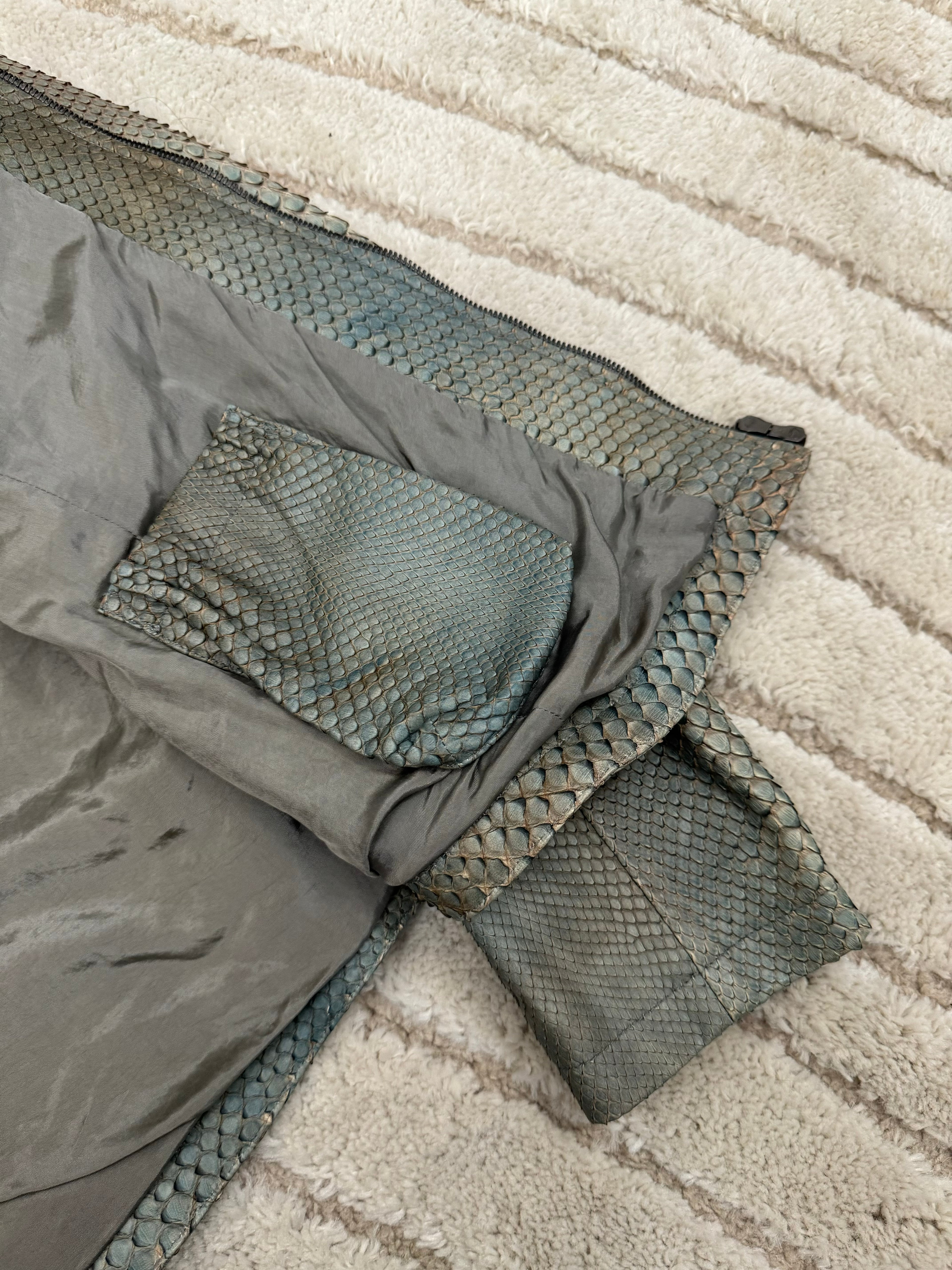 SS2011 Giorgio Armani Aurora Borealis Python Leather Jacket