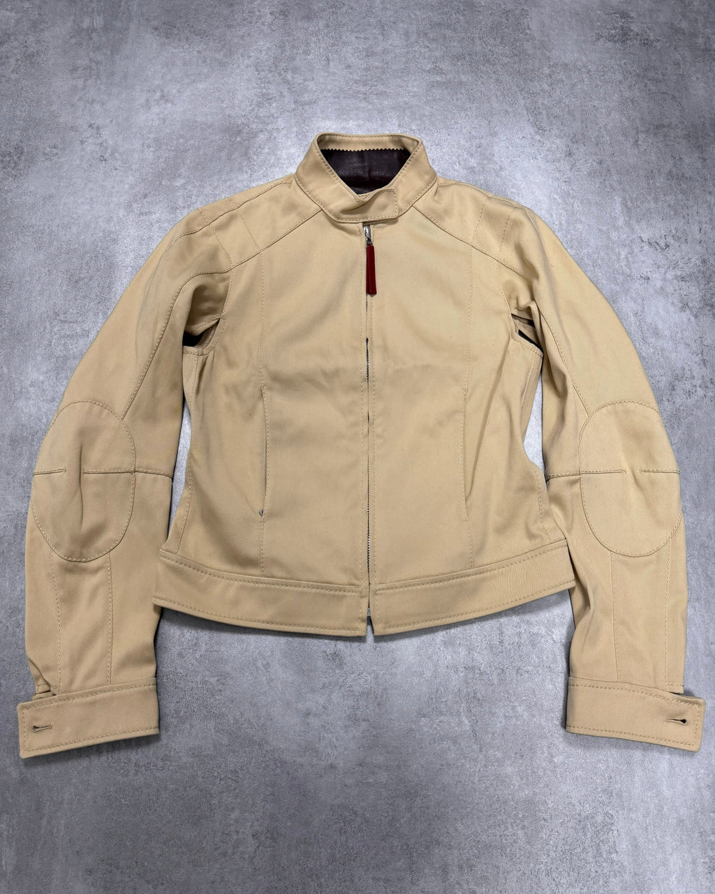 2000s Prada Racer Beige Cotton Jacket (XS)