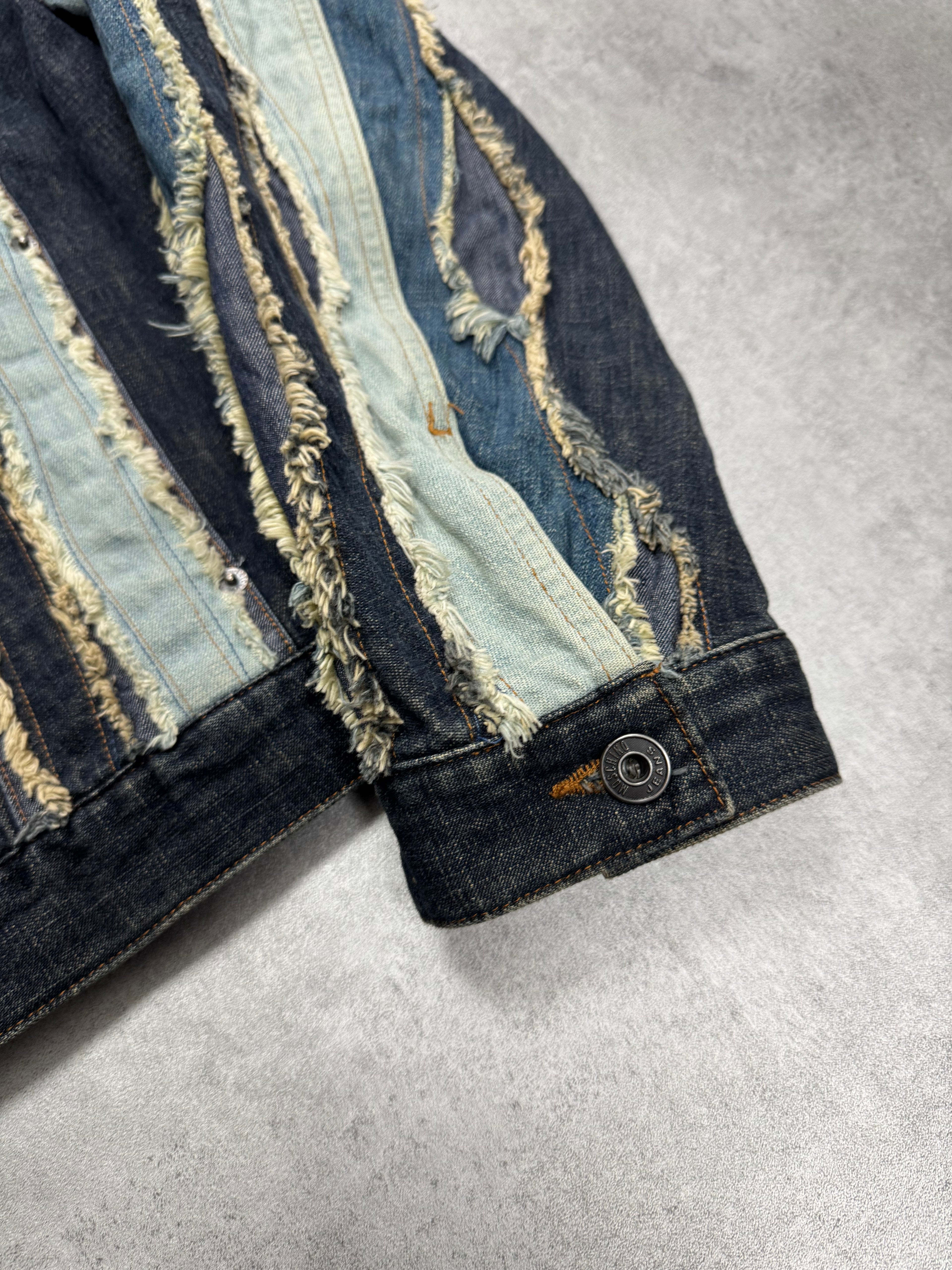 2000s Moschino Layered Faded Denim Jacket & Jeans Set