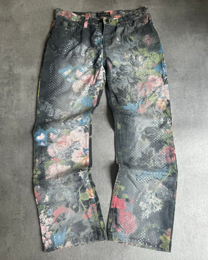 AW2004 Roberto Cavalli Floral Print Archive Pants (M) - 1