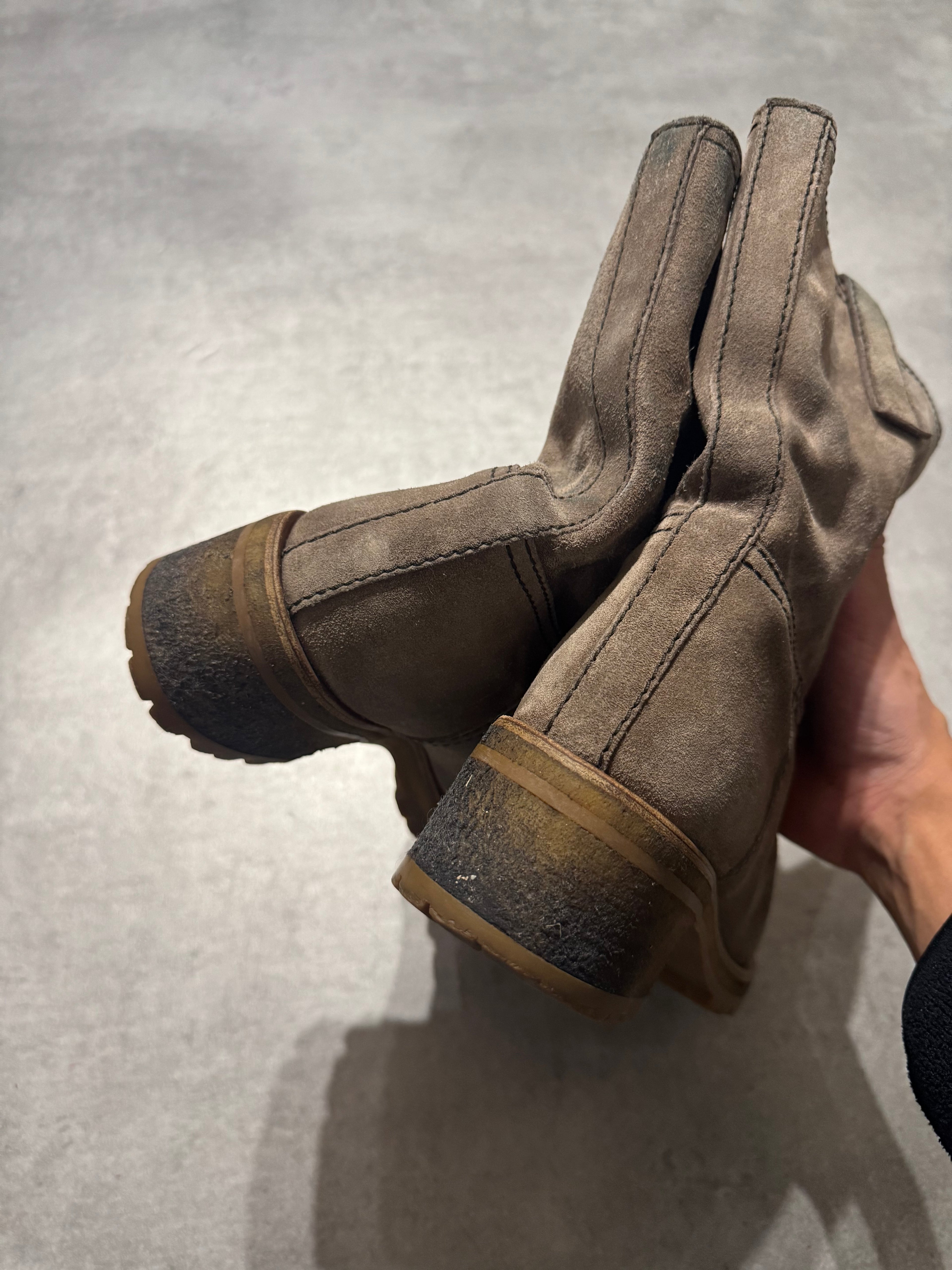 Prada Beige Suede Leather Boots