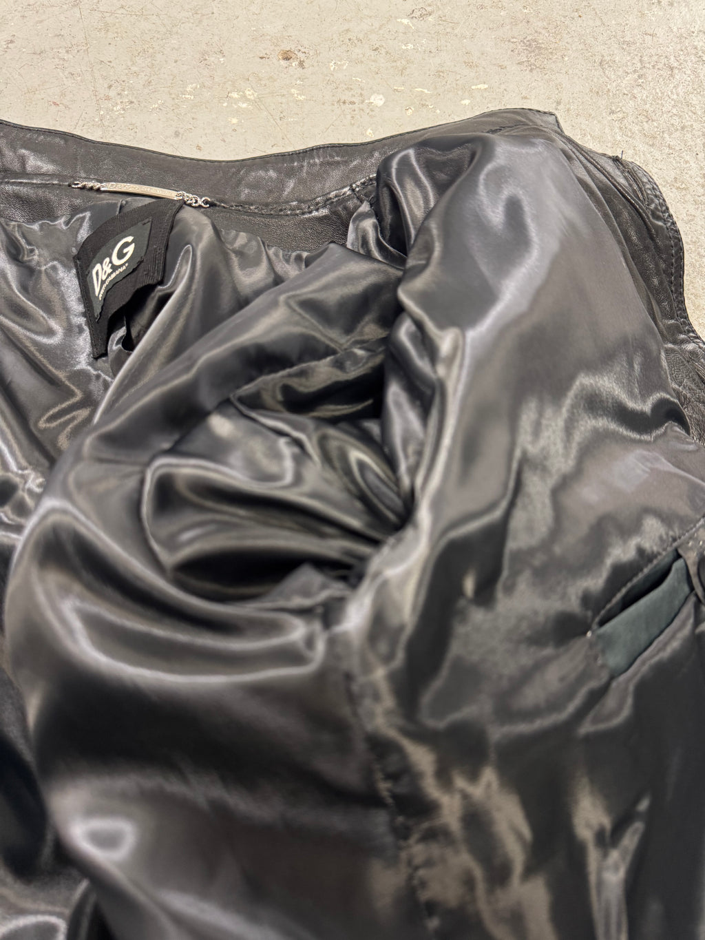 2000s Dolce & Gabbana Black Button Ups Leather Rebel Jacket