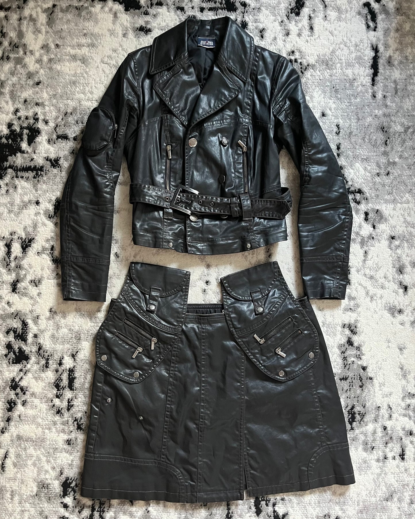 00 年代 Jean Paul Gaultier 工装可拆卸风衣夹克 (S)