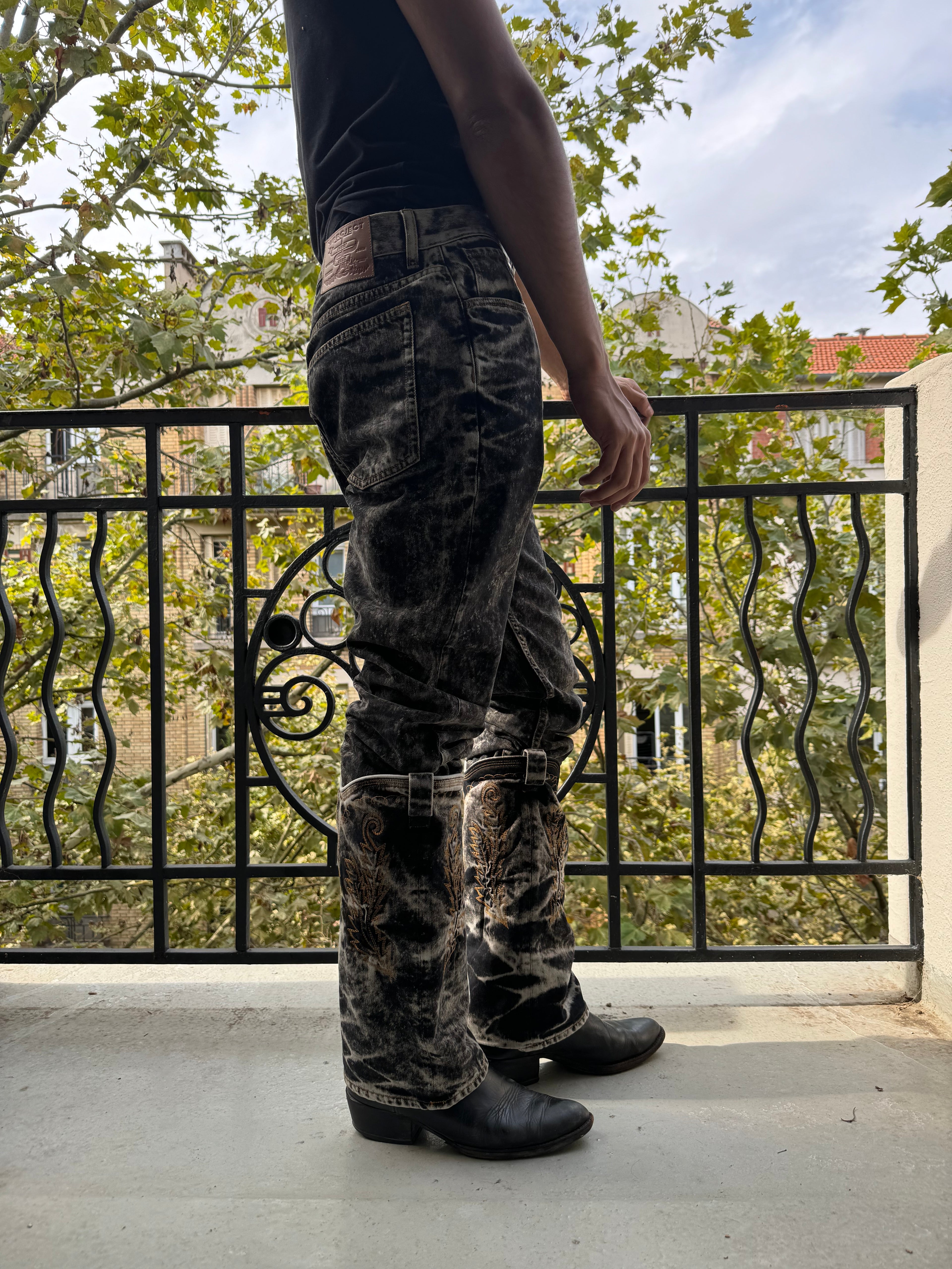 SS2023 Y/Project Cow-Boy Future Grey Astro Denim Jeans