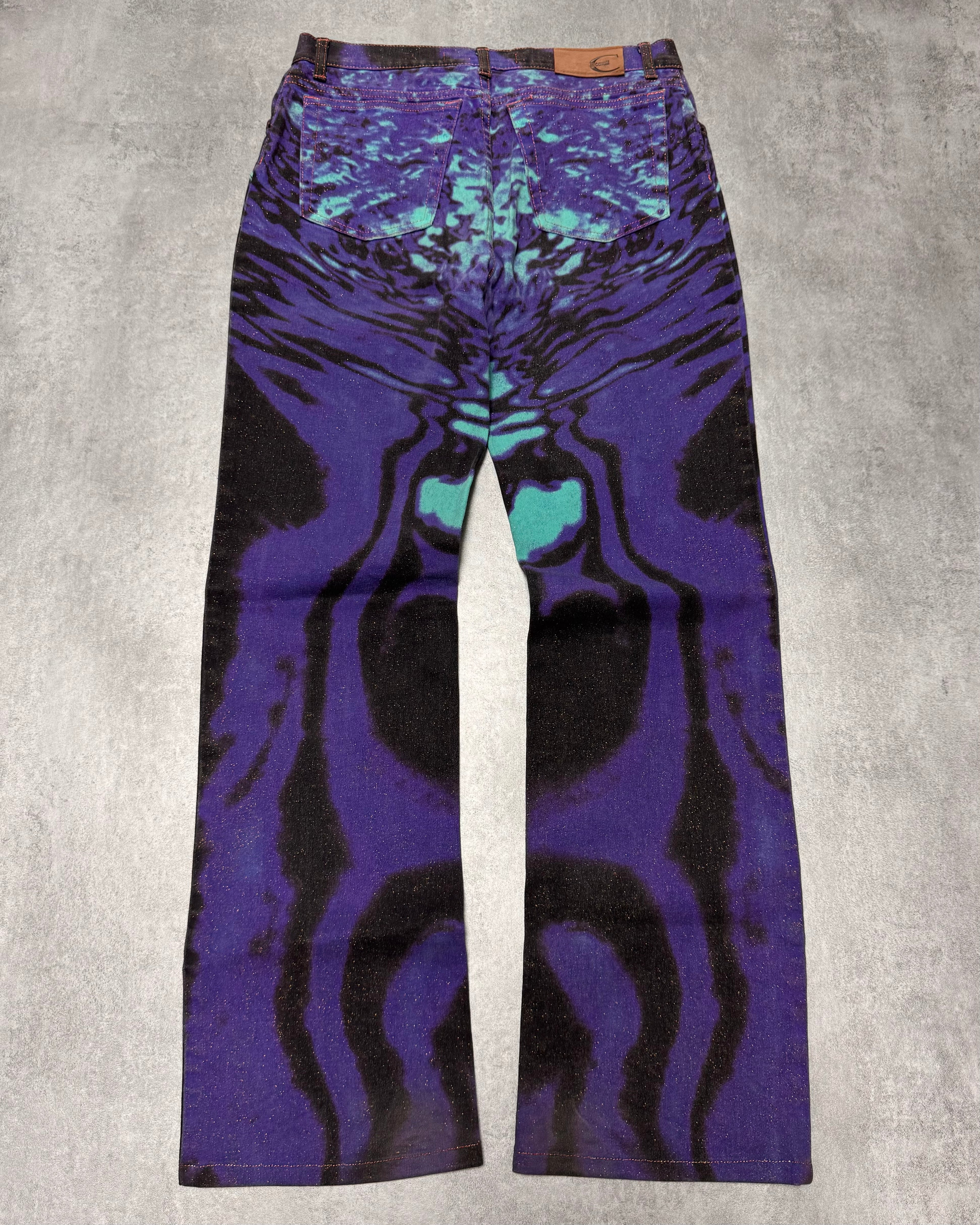 SS2002 Just Cavalli Hallucination Zebra Purple Pants