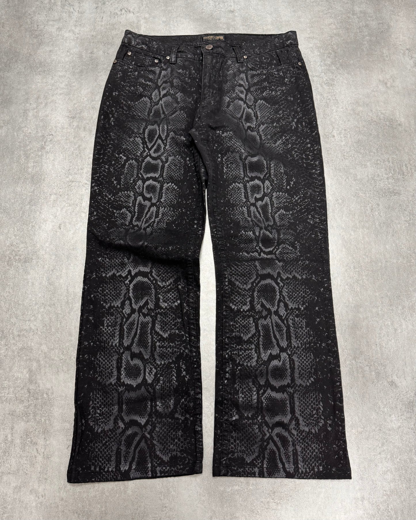 2000s Roberto Cavalli Obscure Python Pants (S)