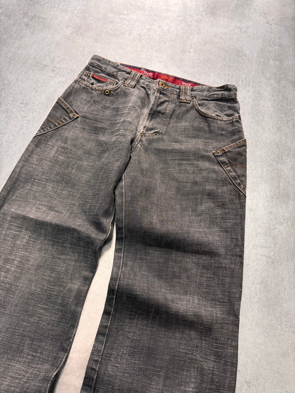 AW2003 Dolce & Gabbana Raw Grey Denim Jeans
