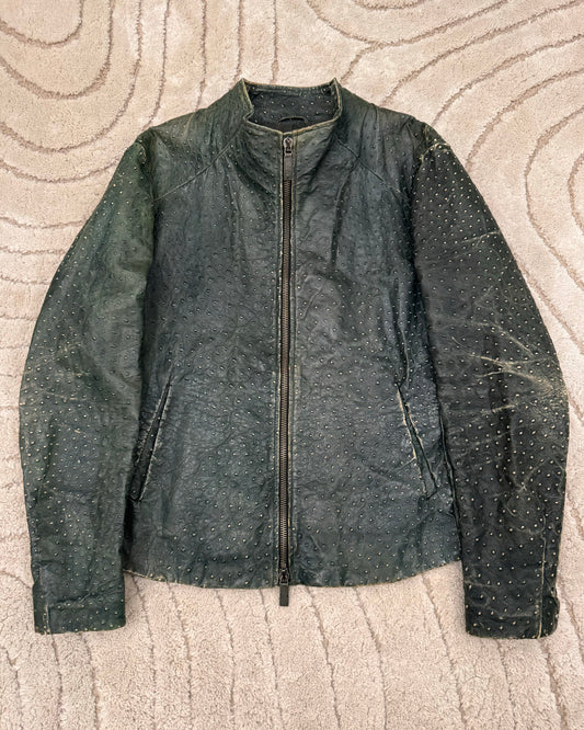 FW2009 Emporio Armani Ostrich Leather Jacket (L)