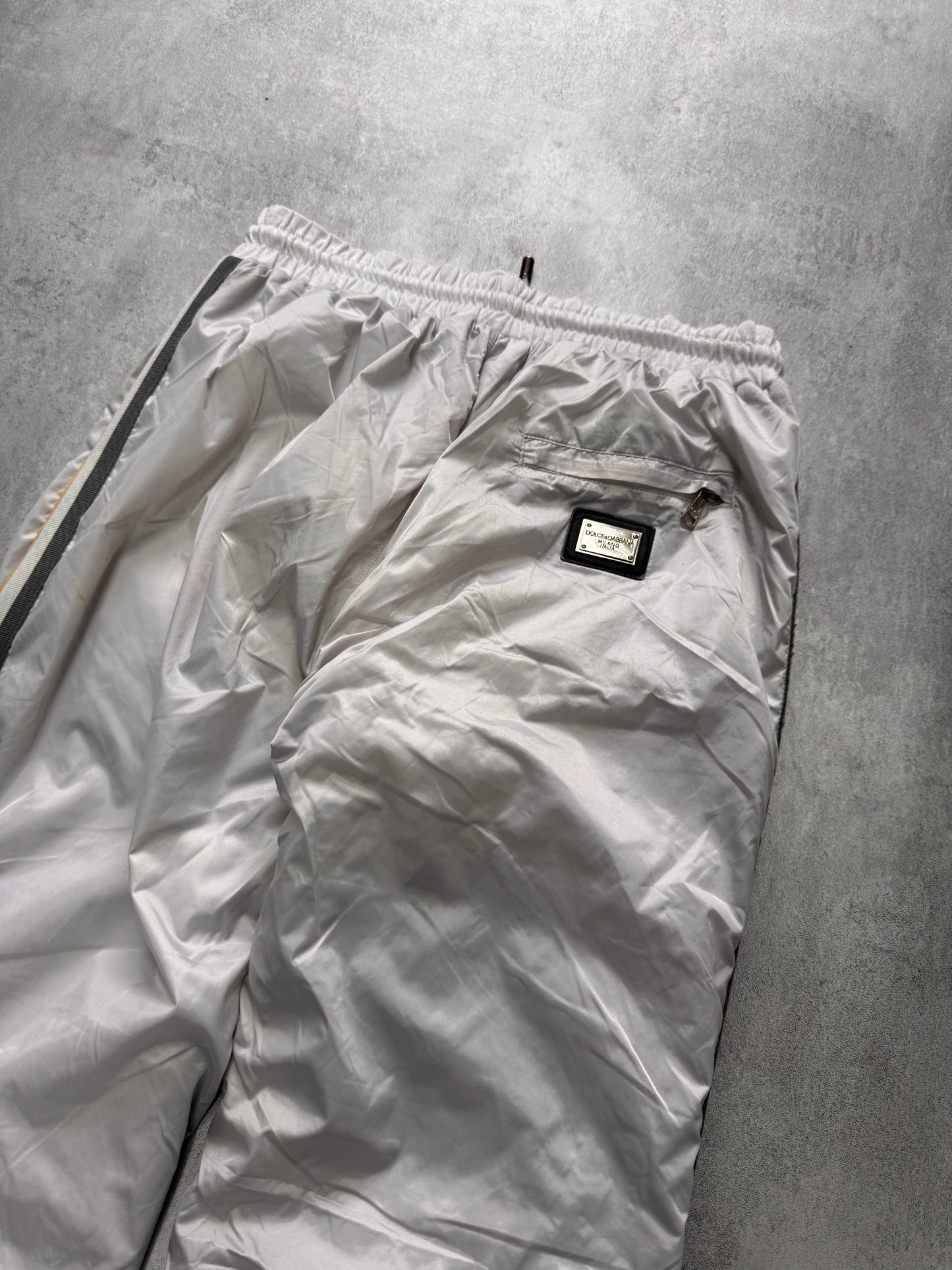 2000s Dolce & Gabbana Silver Joggers (M)