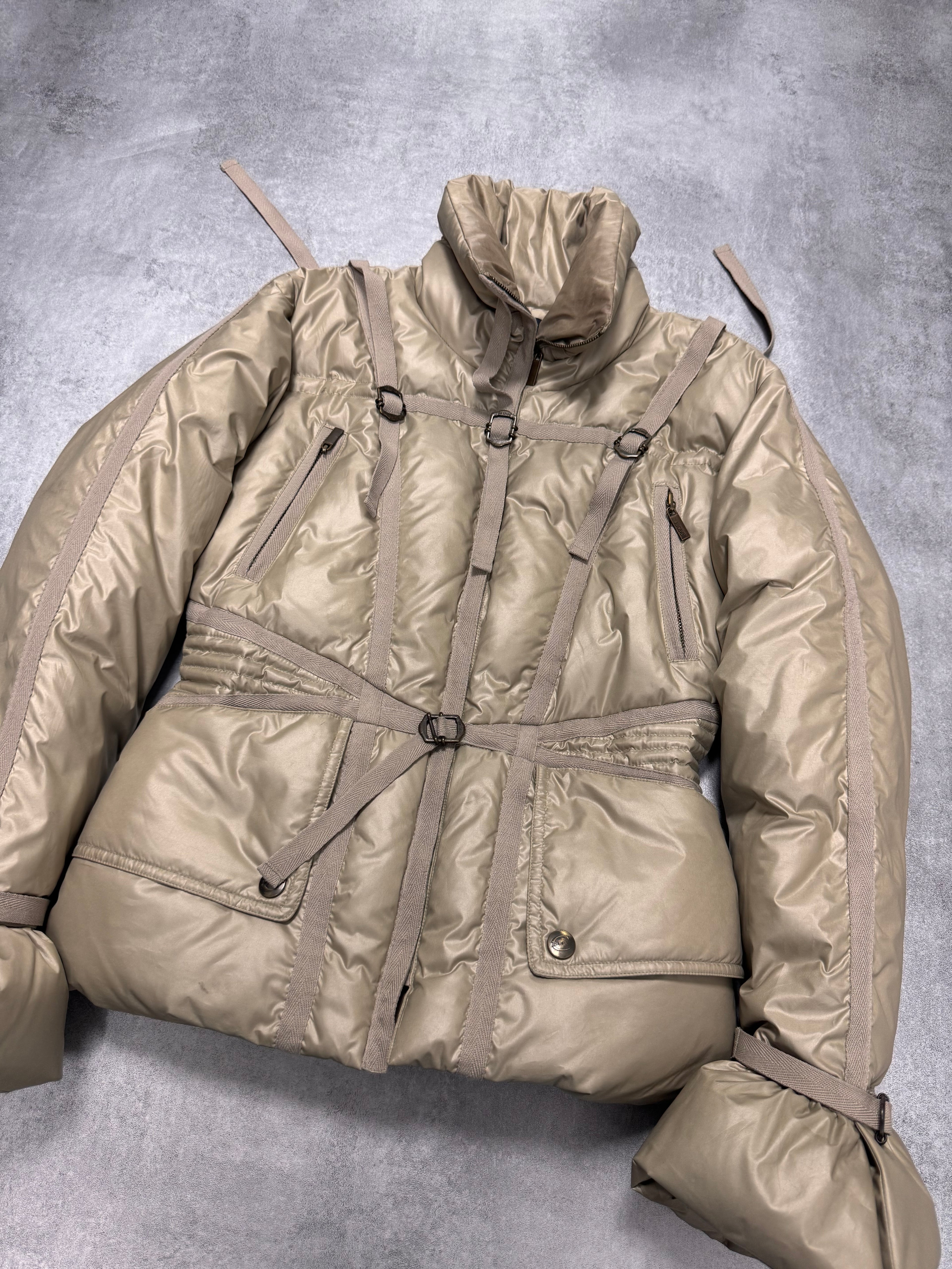 1990s Roberto Cavalli Parachute Bondage Puffer Jacket