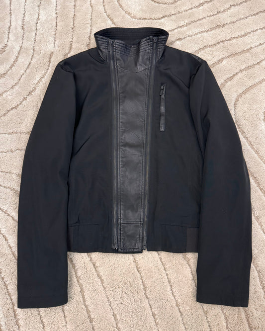 SS2011 Emporio Armani Hybrid 2-Zip Leather Jacket (M)