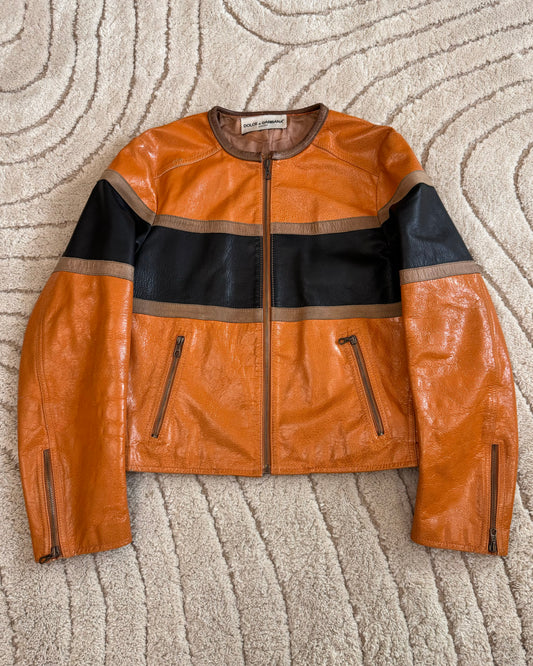 1990s Dolce & Gabbana Biker Leather Jacket (S/M)