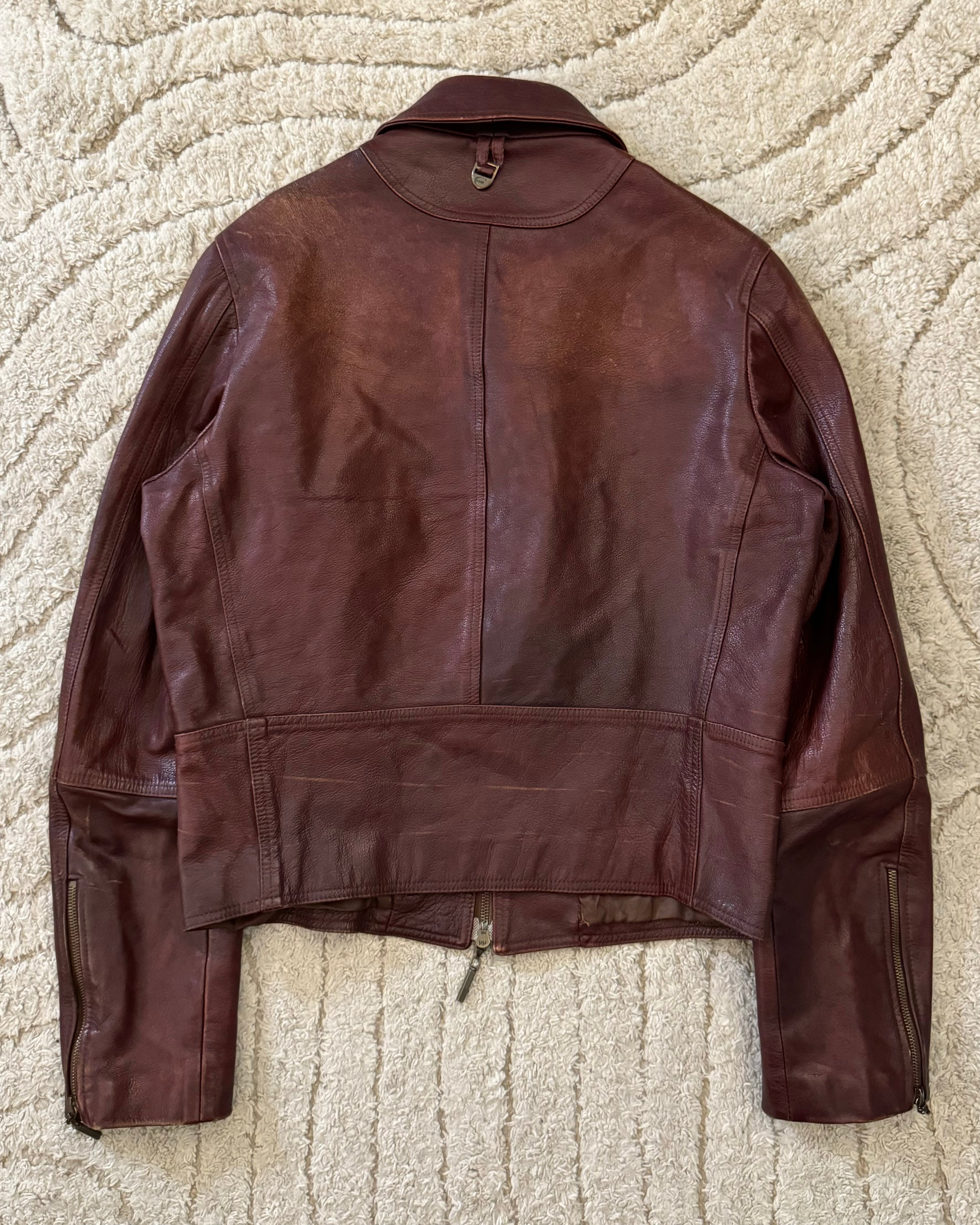 Cavalli Fight Club Leather Jacket (M)