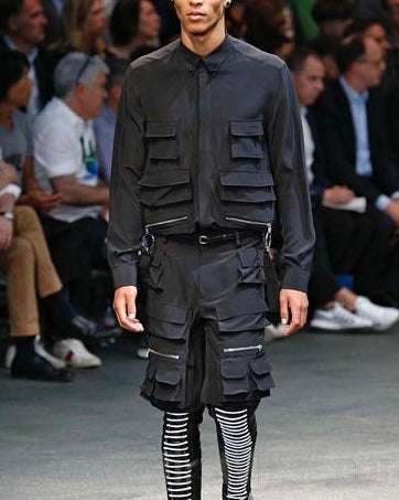 SS2015 Givenchy Utility Cargo Black Short
