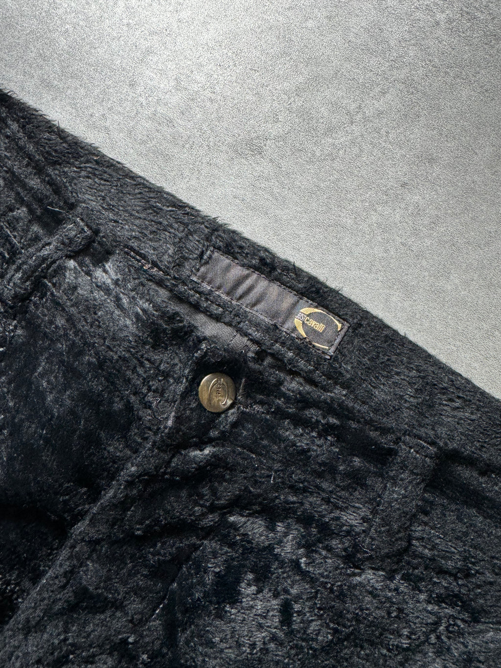 2000s Cavalli Pony Hair Black Cozy Pants  (M) - 7