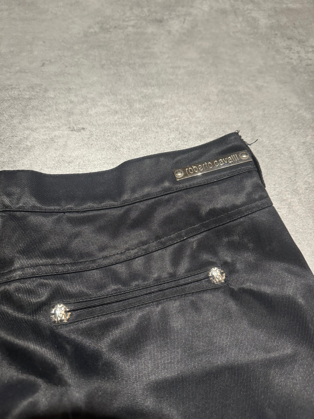 AW2008 Roberto Cavalli Black Italian Elegant Pants (XS/S) - 4