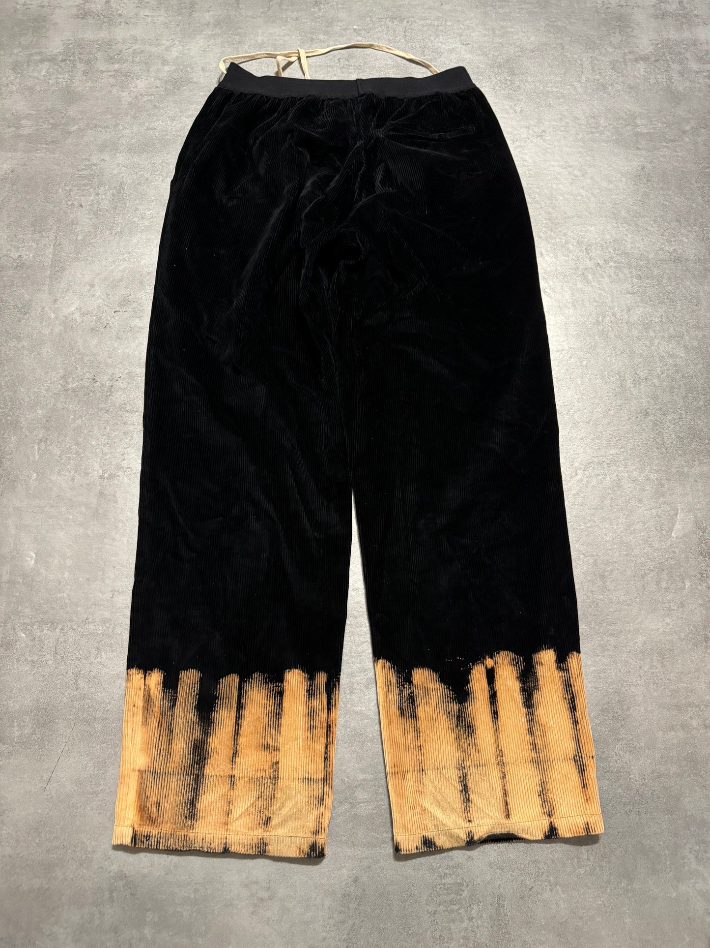 SS2022 Cavalli Fire Magma Velvet Large Cozy Navy Pants (L/XL) - 2