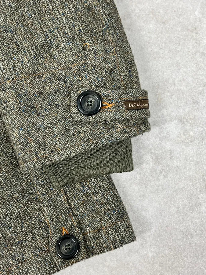 AW2008 Dolce & Gabbana Fur Collar Grey Wool Imperial Jacket EfvUgnu 8