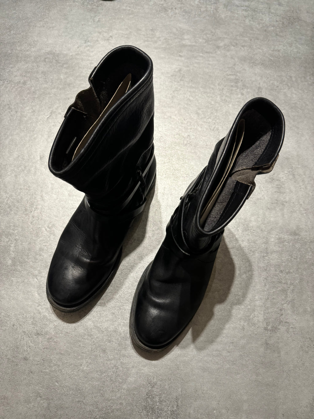 2000s Dirk Bikkembergs Black Ankle Combat Leather Boots (42,5) - 5