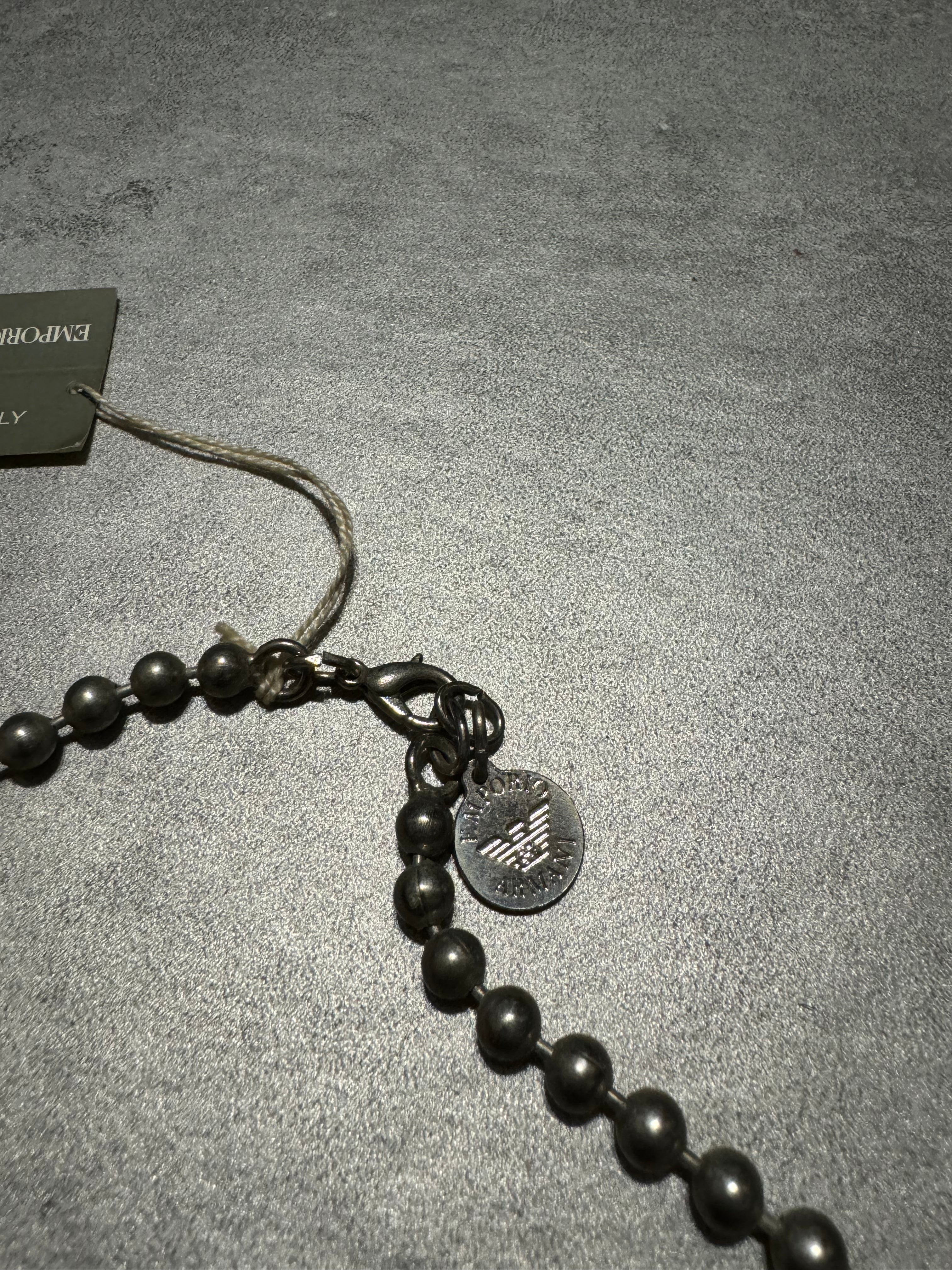 SS2011 Emporio Armani Dark Cross & Grey Avant-Garde Necklace  (OS) - 5
