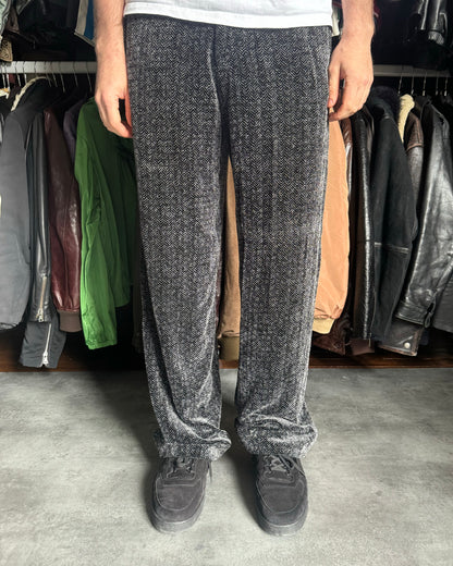 1990s Giorgio Armani Cozy Smooth Black Pants  (L) - 3