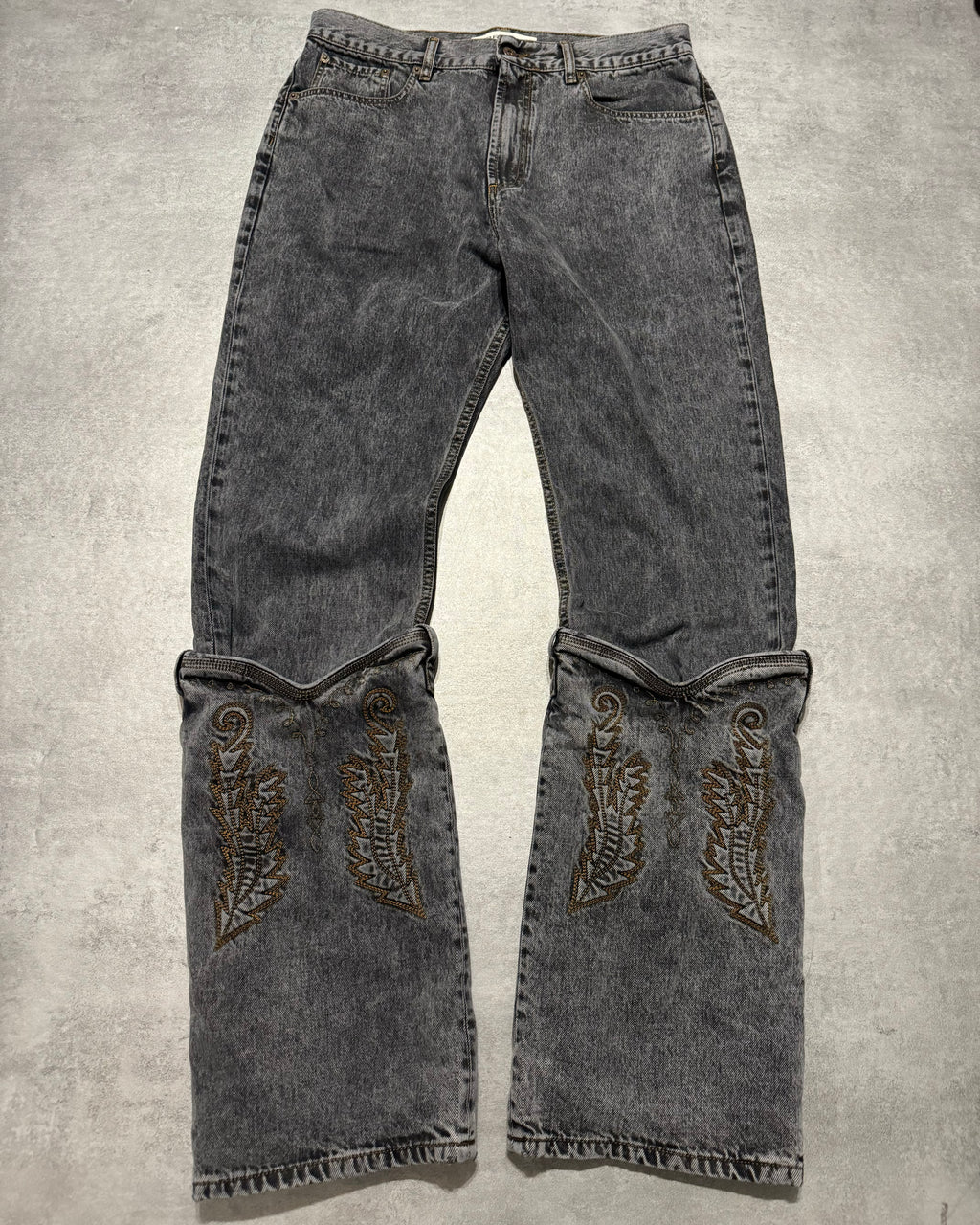 SS2023 Y/Project Cow-Boy Brut Grey Astro Denim Jeans (L) - 1