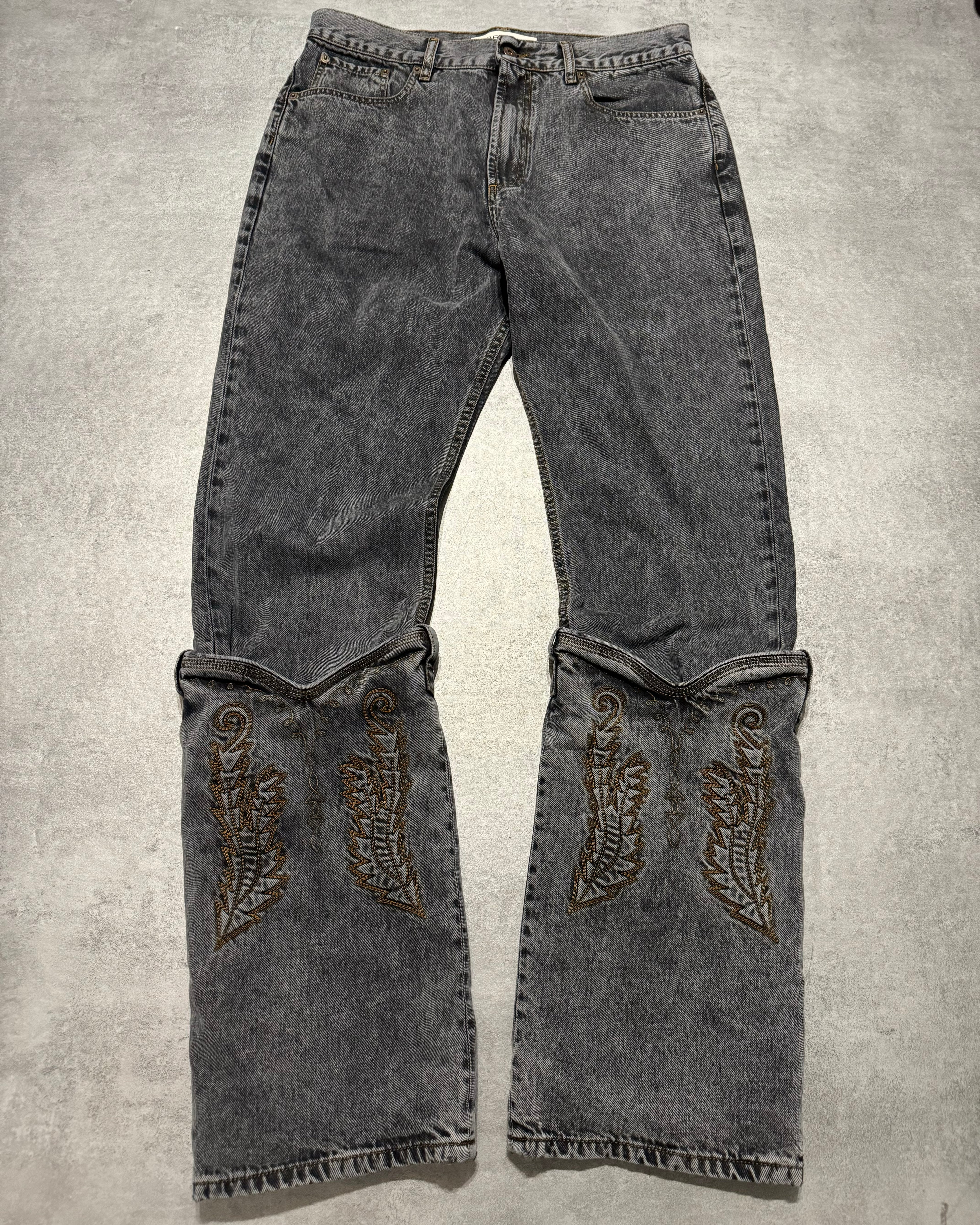 SS2023 Y/Project Cow-Boy Brut Grey Astro Denim Jeans (L) - 1