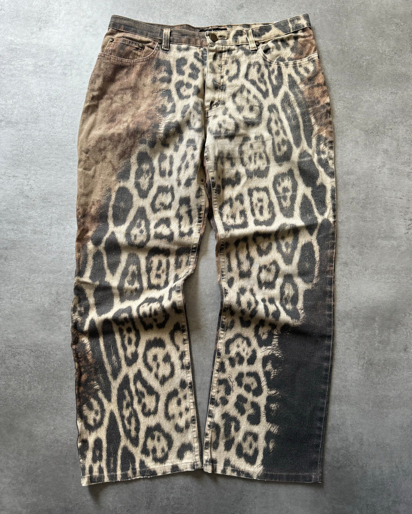 2000s Roberto Cavalli Jaguar Magma Exploration Pants (M) - 1