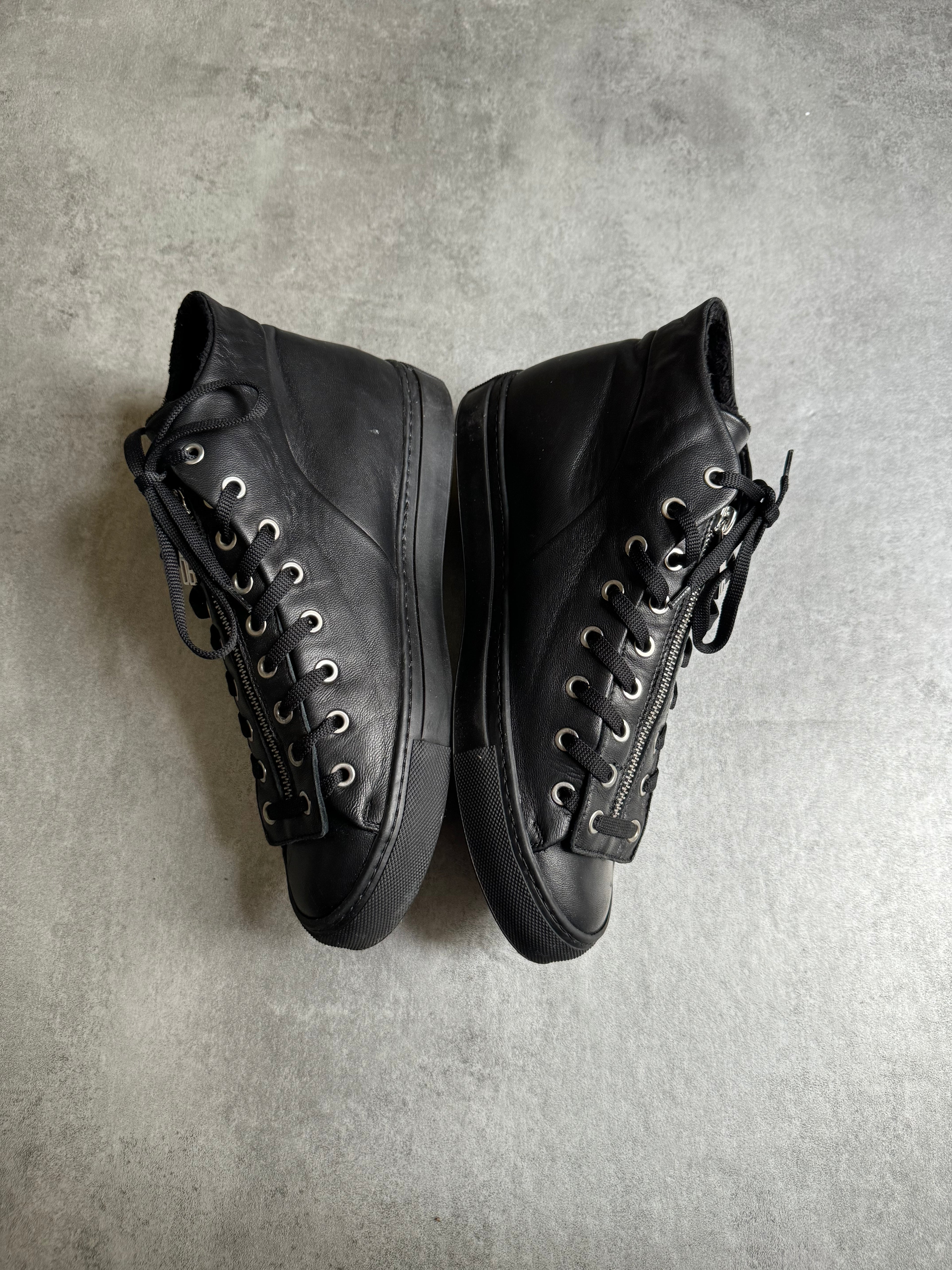 Dirk Bikkembergs Tracy Zipped Black Leather Shoes (41) - 3