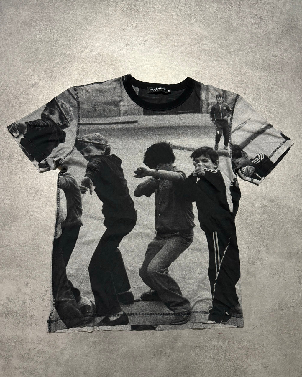 Dolce & Gabbana Black & White Rebel Young Children Tee-Shirt (S) - 5