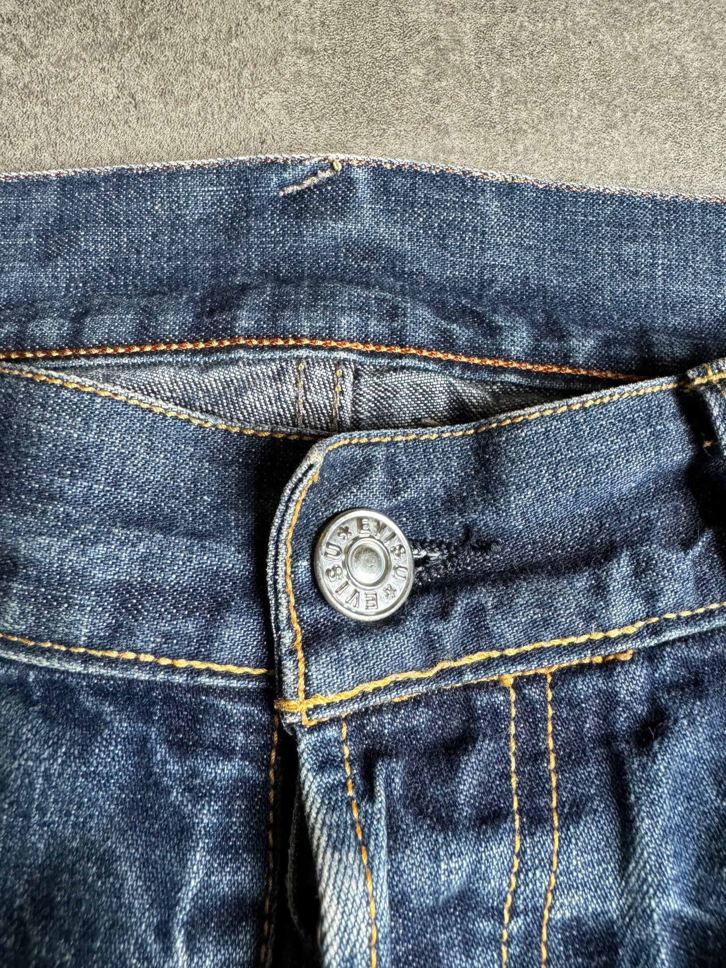 2000s Evisu Logo Japanese Blue Denim Pants (M) - 6