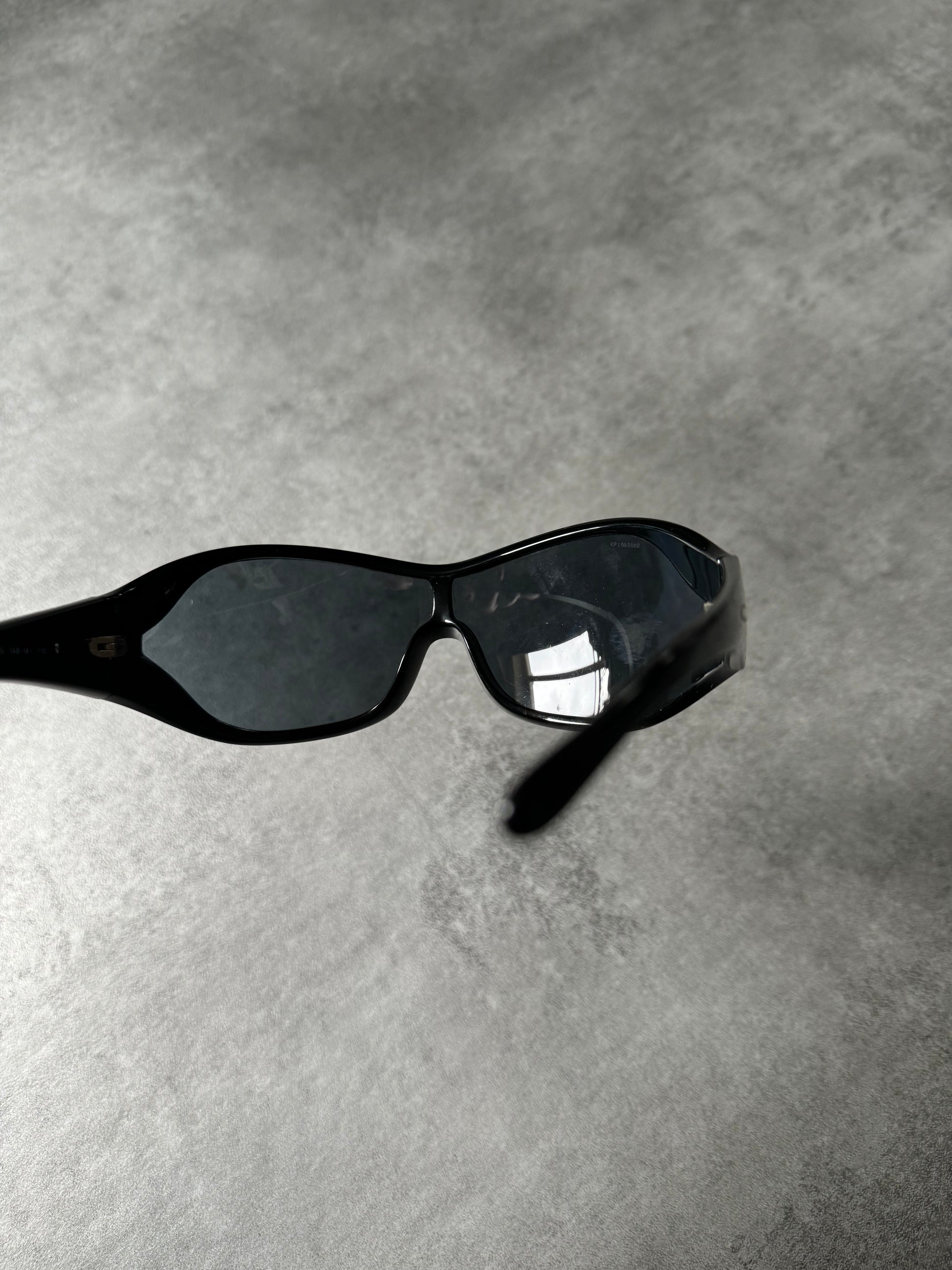 Prada Black Futuristic Sunglasses (OS) - 3