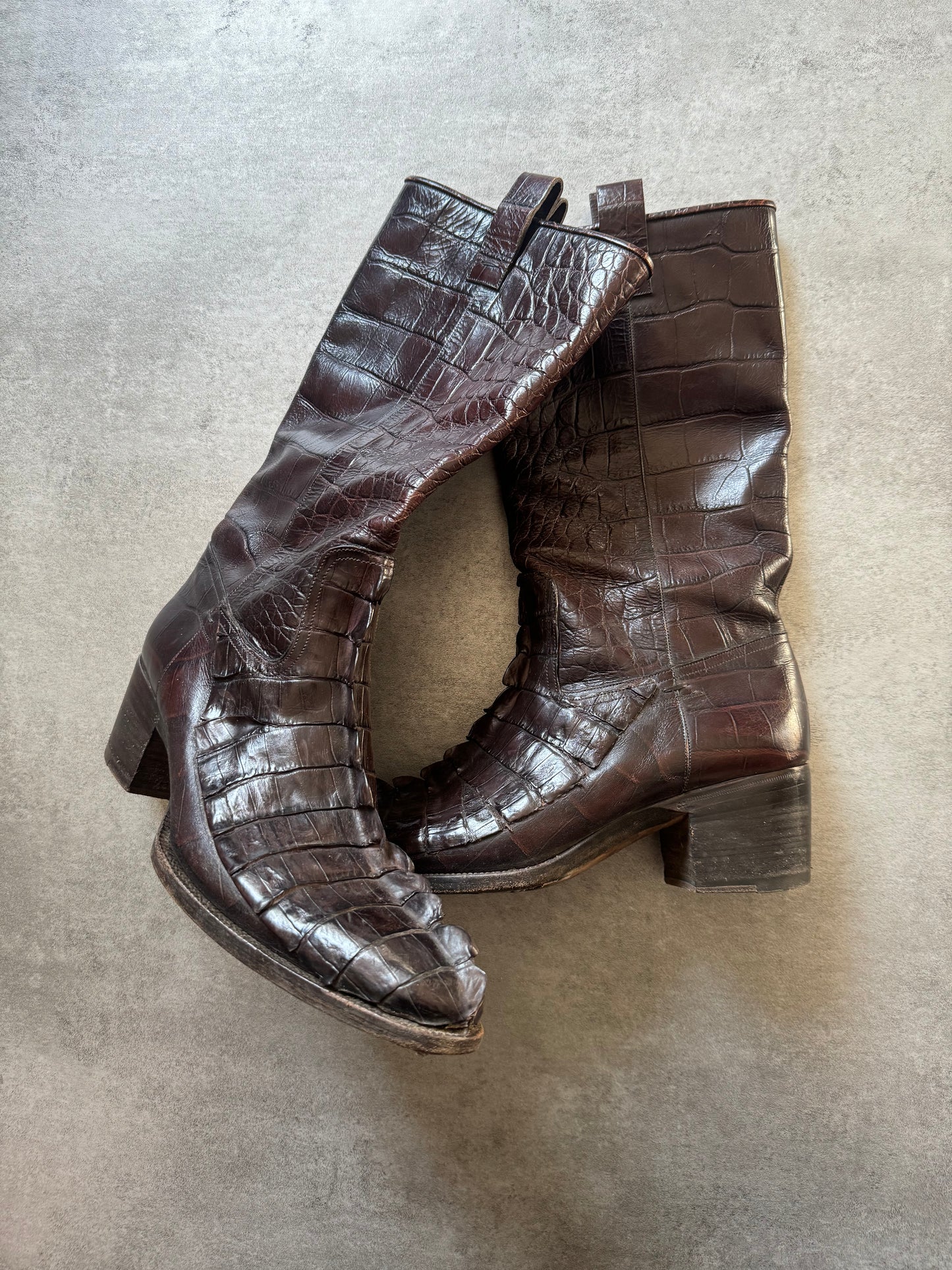 FW2012 Gucci Crocodile Aligator Leather Boots (40,5) - 10