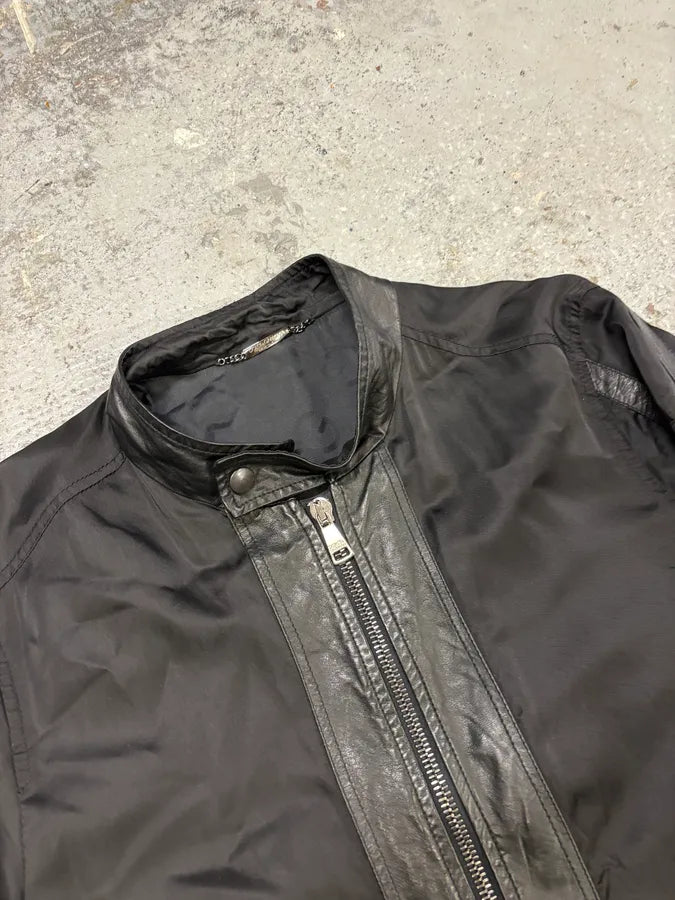 2000 Dolce & Gabbana Black Hybird Nylon Biker Jacket qLCARmm 4