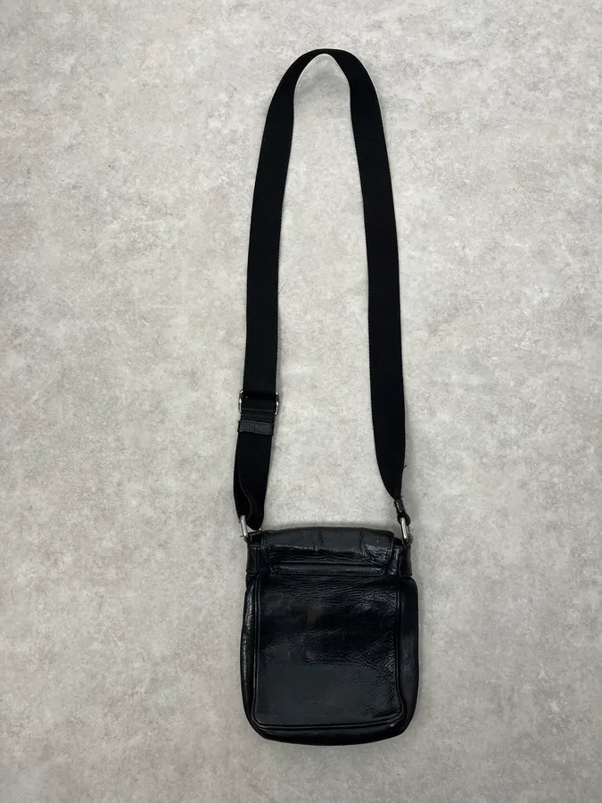 2000 Dolce & Gabbana Men Black Leather Shoulder Bag rgmWnxY 5