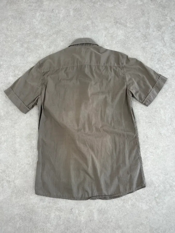 SS2004 Dolce & Gabbana Taupe Cargo Short Sleeves Shirt FyKEeuO 5