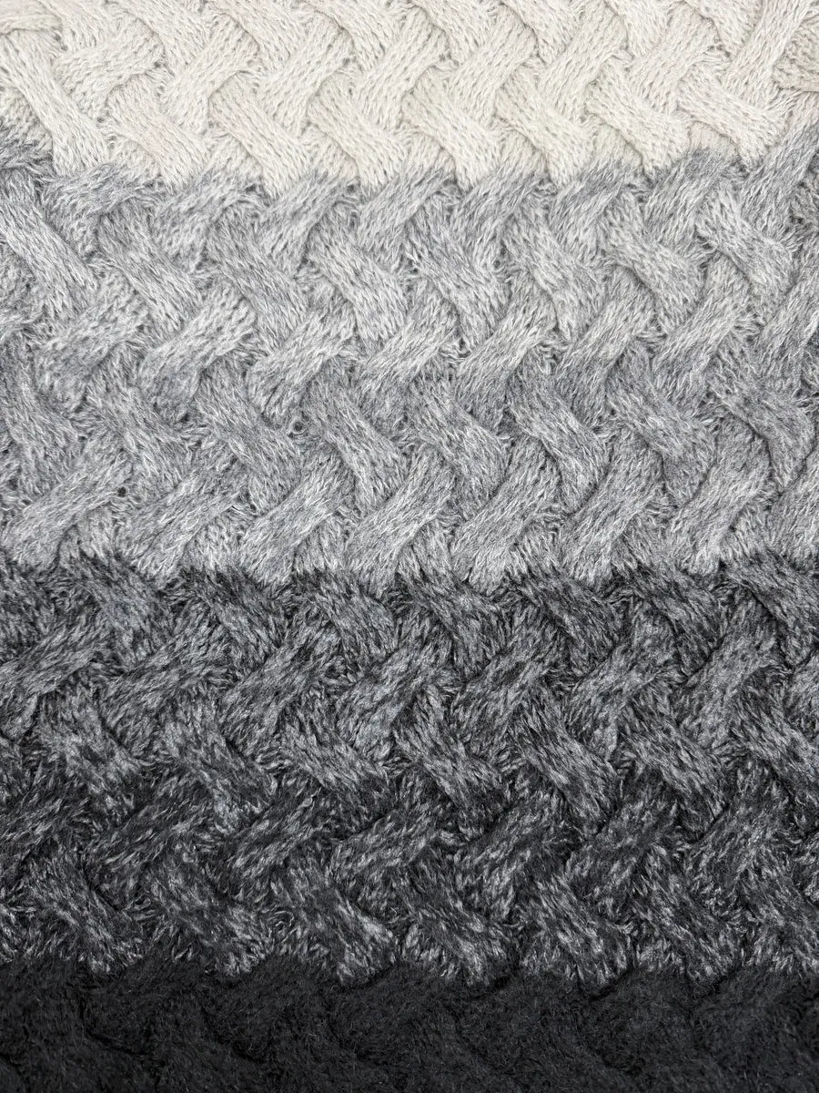 2000 Emporio Armani Grey Wool Layers Gradient Sweater NEzYypL 5