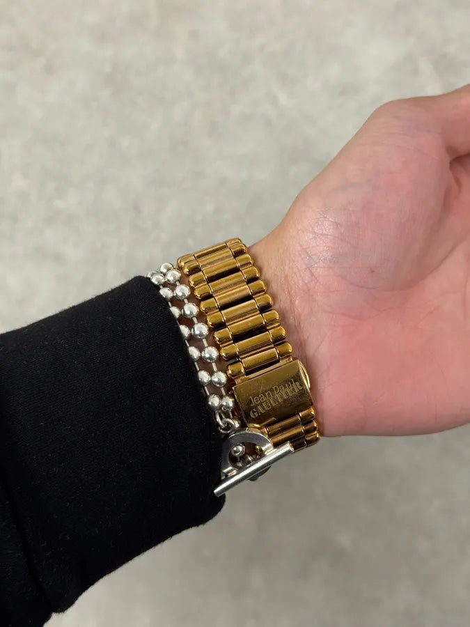 2000 Jean Paul Gaultier Bullet Rose Gold Metal Watch MxYSpkz 2