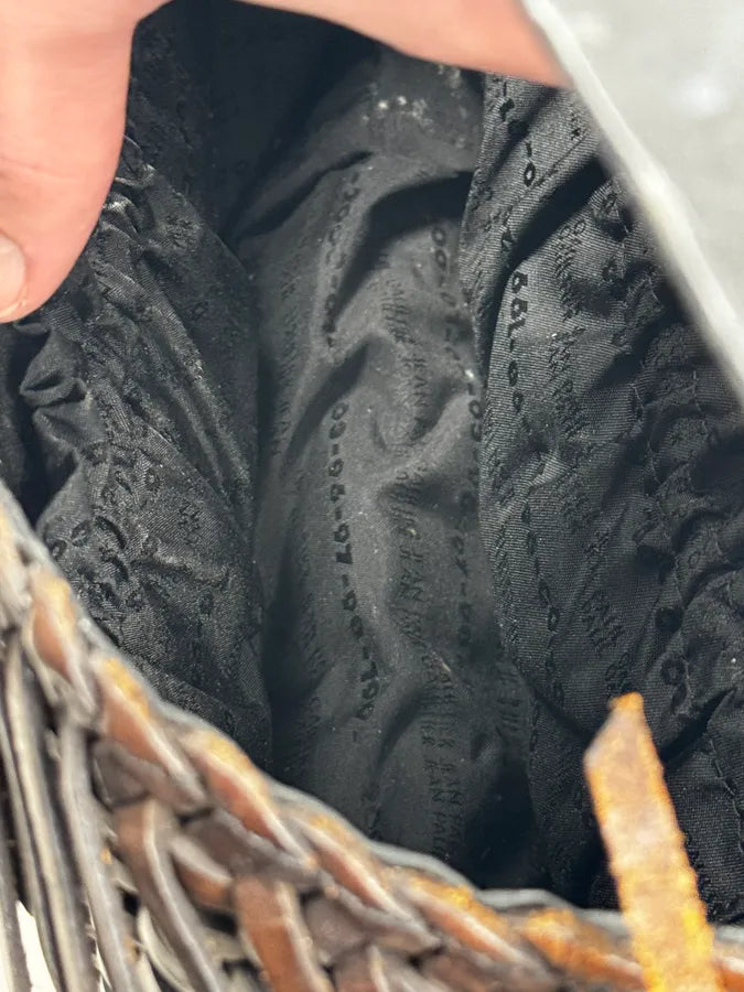 2000 Jean Paul Gaultier Woven Fringe Brown Leather Bag yZRyMDX 8