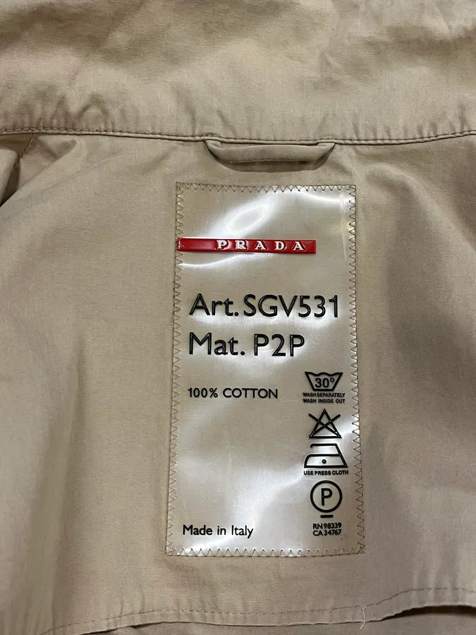 2000 Prada Asymmetrical Zip Contemporary Beige Jacket iASzScX 13