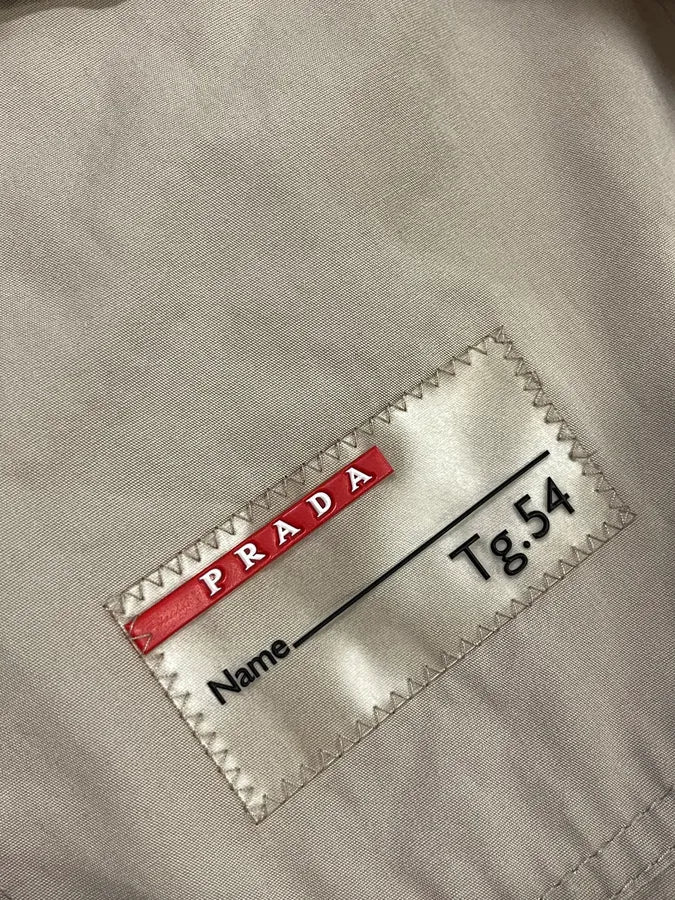 2000 Prada Asymmetrical Zip Contemporary Beige Jacket iASzScX 11