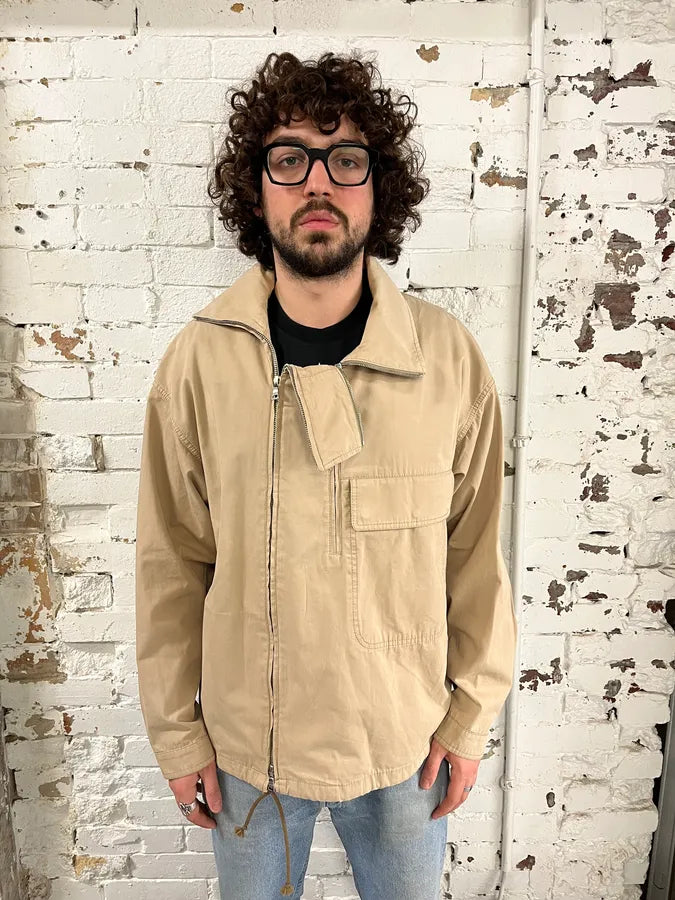 2000 Prada Asymmetrical Zip Contemporary Beige Jacket iASzScX 2