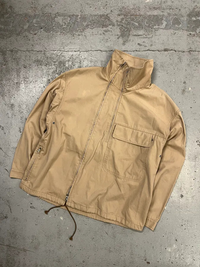 2000 Prada Asymmetrical Zip Contemporary Beige Jacket iASzScX 4