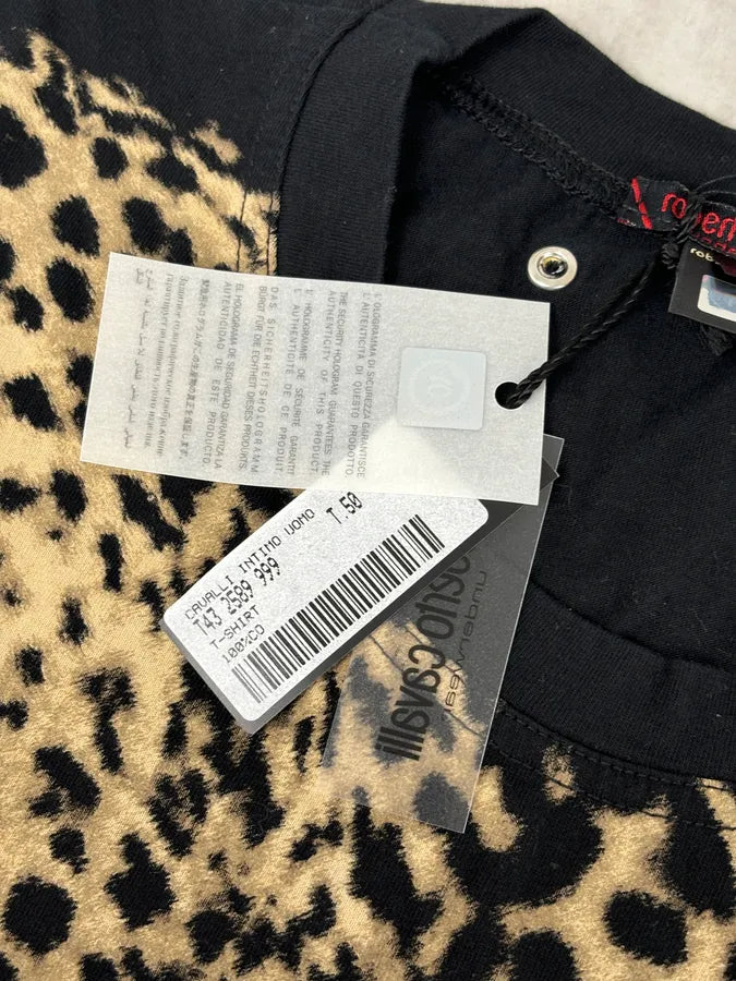 2000s Roberto Cavalli Leopard Hunt Black T-Shirt lqDXIyX 7