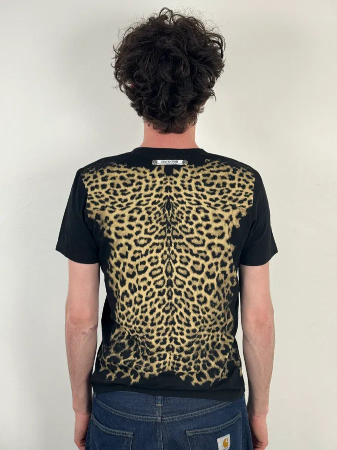 2000s Roberto Cavalli Leopard Hunt Black T-Shirt lqDXIyX 2