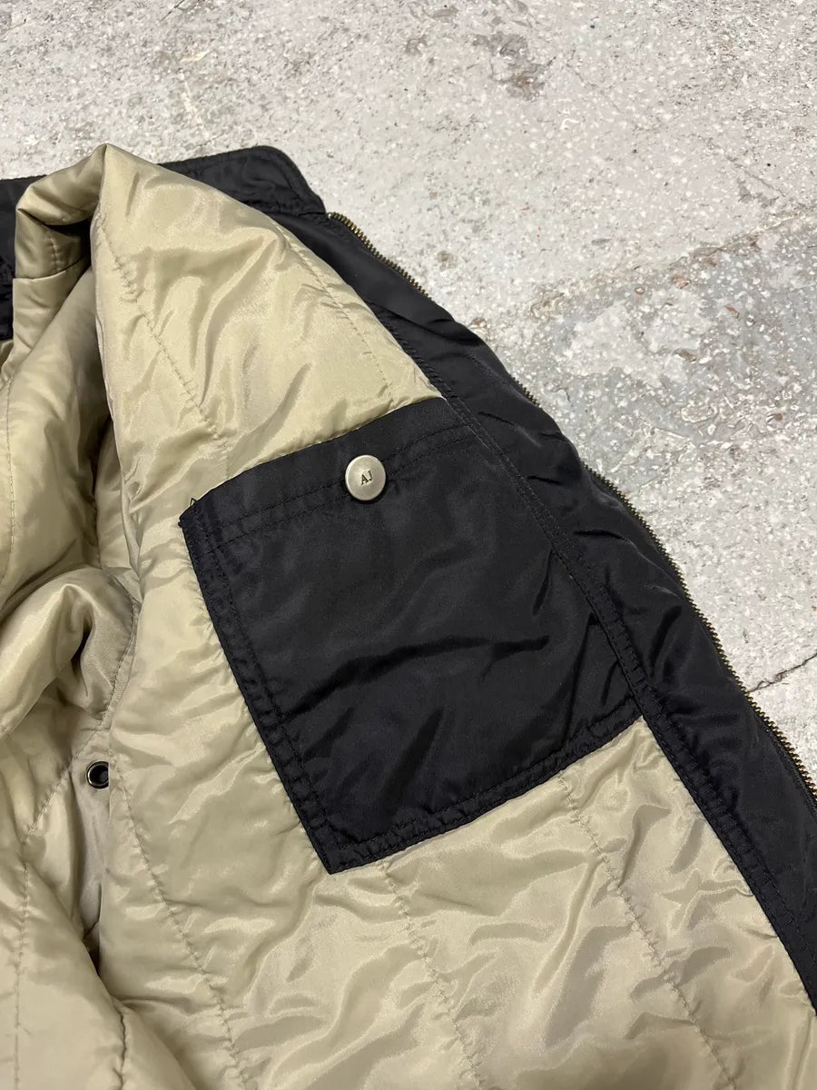2000 s Armani Black Utility Faded Bomber Jacket (M/L) EbigrnB 12