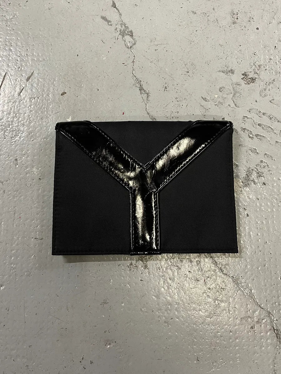2000 Yves Saint Laurent Parfum Y Logo Black Wallet kRbDAft 0