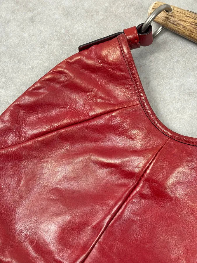 2000 Yves Saint Laurent Red Leather Mombasa Shoulder Bag SRfVPxP 7